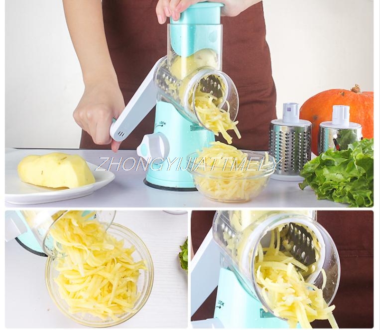 

Multi-function vegetable cutter, household shredder, shredded potato slicer, grater, kitchen drum cutter.