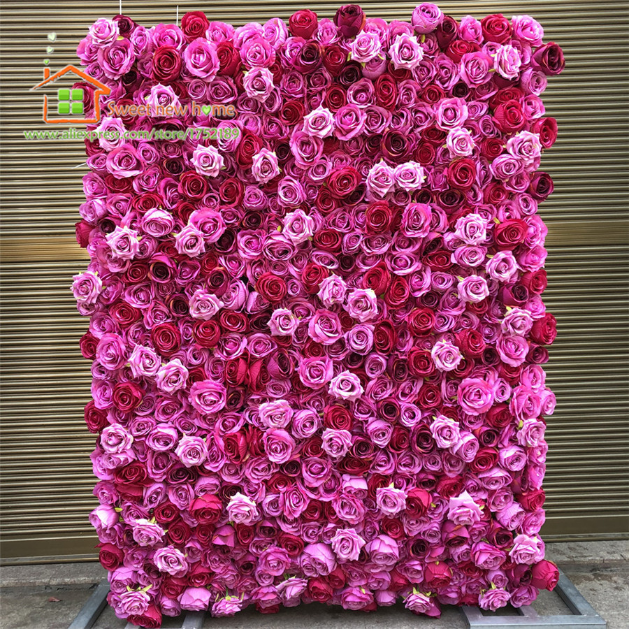 

12pcs/lot Artificial Flower Wall for Hot Red Roses peony Wedding Backdrop Arch Table CenterPiece Flower Decoration 3D, Gy712-wall