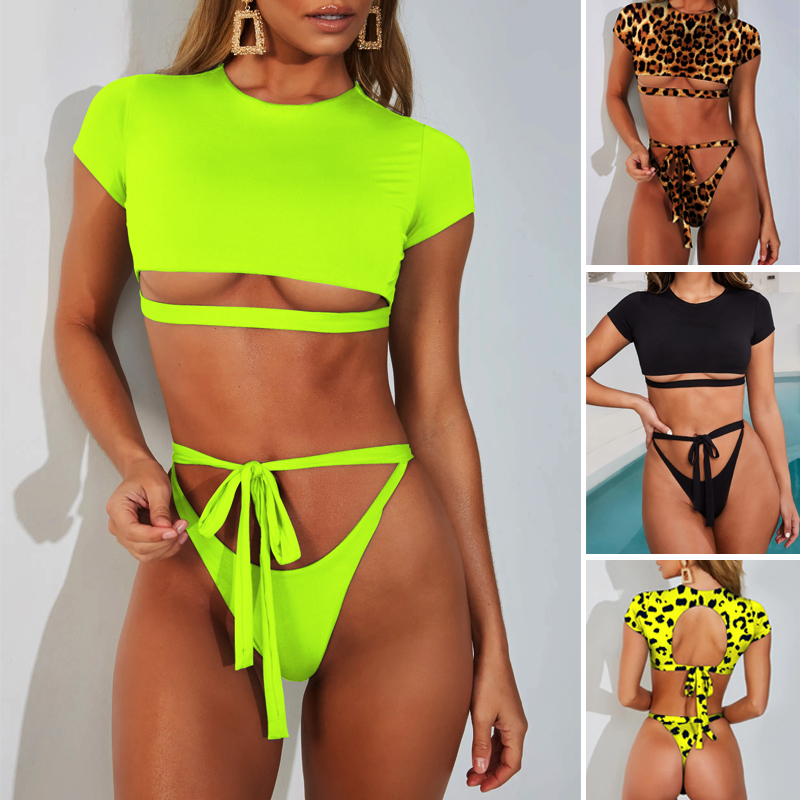 Damenmode Damen Strass Monokini Tiefer Ausschnitt Push Up Bademode Badeanzug Bikini Beach Kleidung Accessoires Couturette Fr