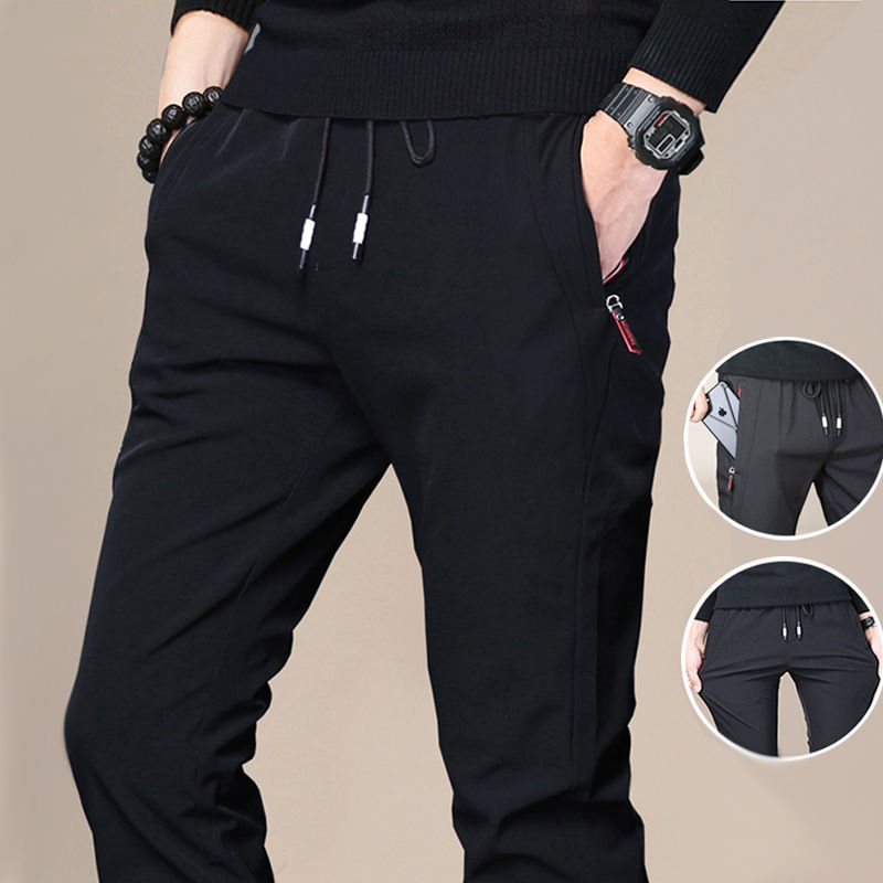 

2020 Cotton New Sweatpants Men's streetwear Pants Fashion loose Pants Men Full Length Drawstring Trousers For Men Casual, Ankle-tied pants