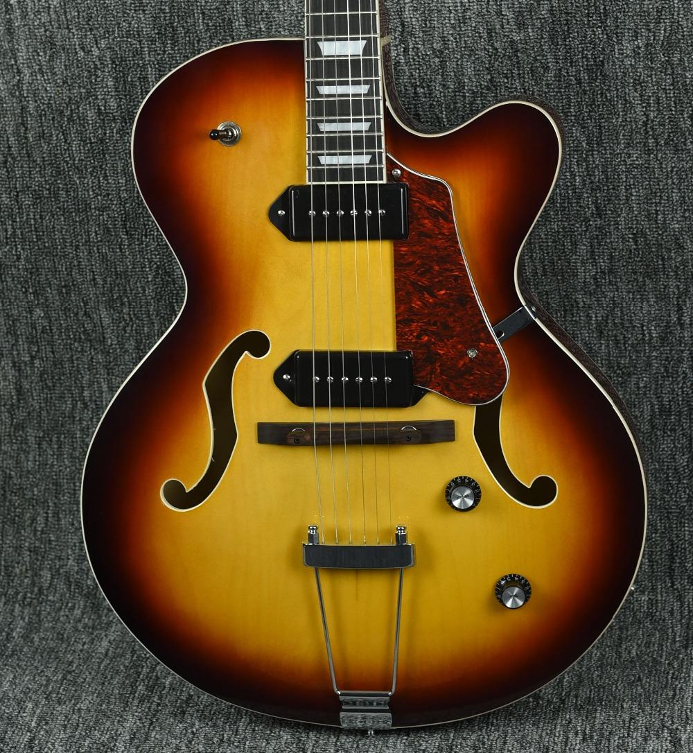 Custom factory wholesale / retail best price, semi-hollow wood electric guitar bass, offer customization!