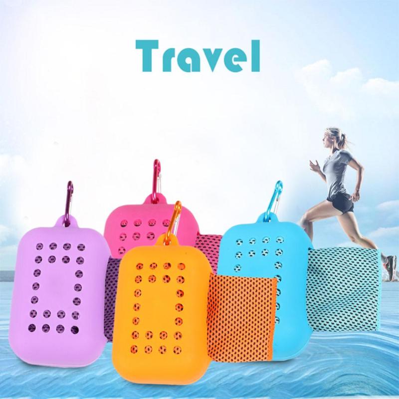 

Fitness Cooling Towel Cooling Quick-Drying Towel Sports Yoga Gym Fitness Ice Backpacking Beach Outdoor Sport, Blue