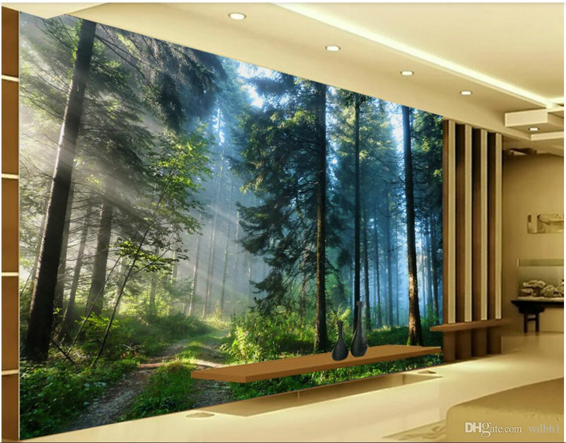 

3d wallpaper custom photo Non-woven mural Cedar woods landscape TV background wall decoration muals wall paper for walls 3 d, Pictures show