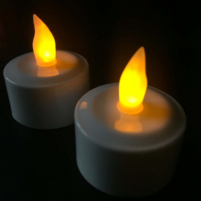 Set Of Led Candle Remote Controlled Flickering Frosted