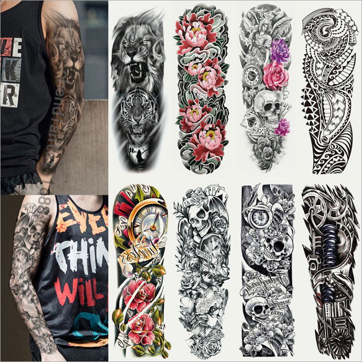 

NEW Men and Women 40 styles Full Arm Tattoo Sticker Waterproof temporary full-arm Tattoo Sticker 17*48CM
