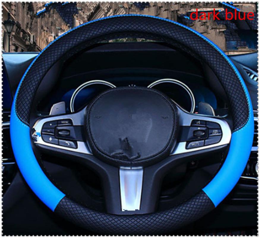 

Car steering wheel cover leather non-slip fashion 37-38 cm for Kia Magentis Borrego K2 K5 k9 No3