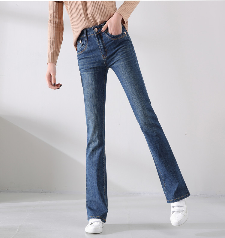 

Deep Blue Since The Drape Bootleg Jeans Waist