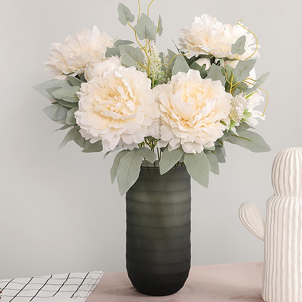 

1Pc Artificial Peony Dried Flowers Bouquet DIY Garden Party Home Wedding Bride Holiday Fleur Artificielle Fake Flower Decoration, Blue