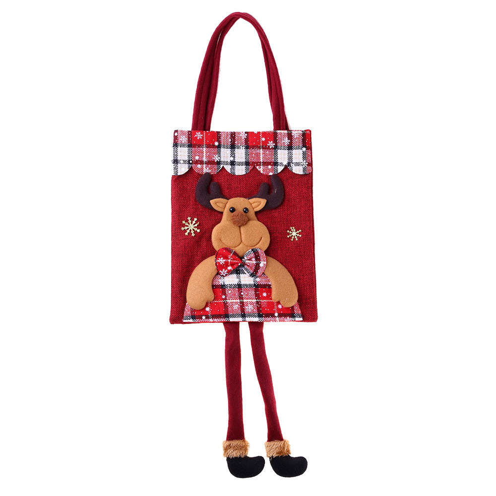 

Christmas Candy Bag Santa Claus Elk Snowman Pants Treat Pocket Home Party Gift Decor Kids New Year Gifts
