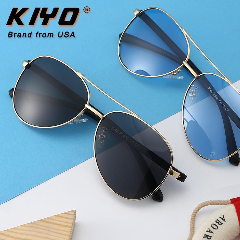Kiyo Brand 2020 New Kids Oval Polarized Sunglasses Metal Fashion Sun Glasses High Quality Uv400 Driving Eyewear 3046 QdoJW