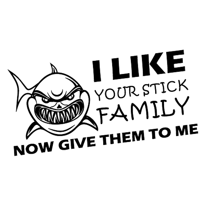 

16*8.9cm Shark Eat Your Family Sticker Decal Be Different Motorcycle SUVs Bumper Car Window Laptop Car Stylings, Color