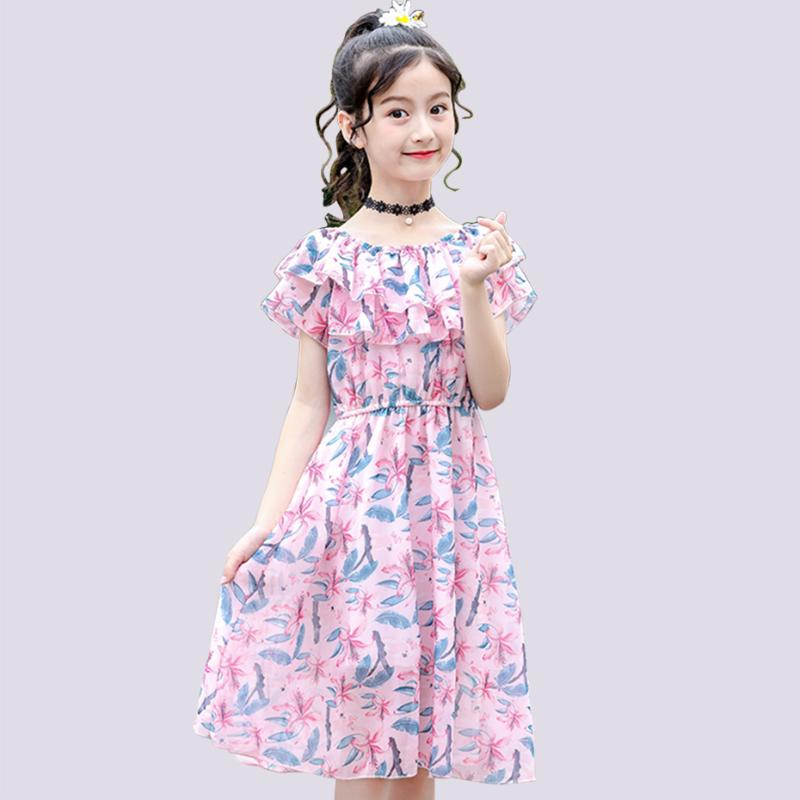 

Kids Beach Dresses For Girls Bohemian Style Girl Child Dress Floral Pattern Children Dress Teen Costumes For Girls, As picture