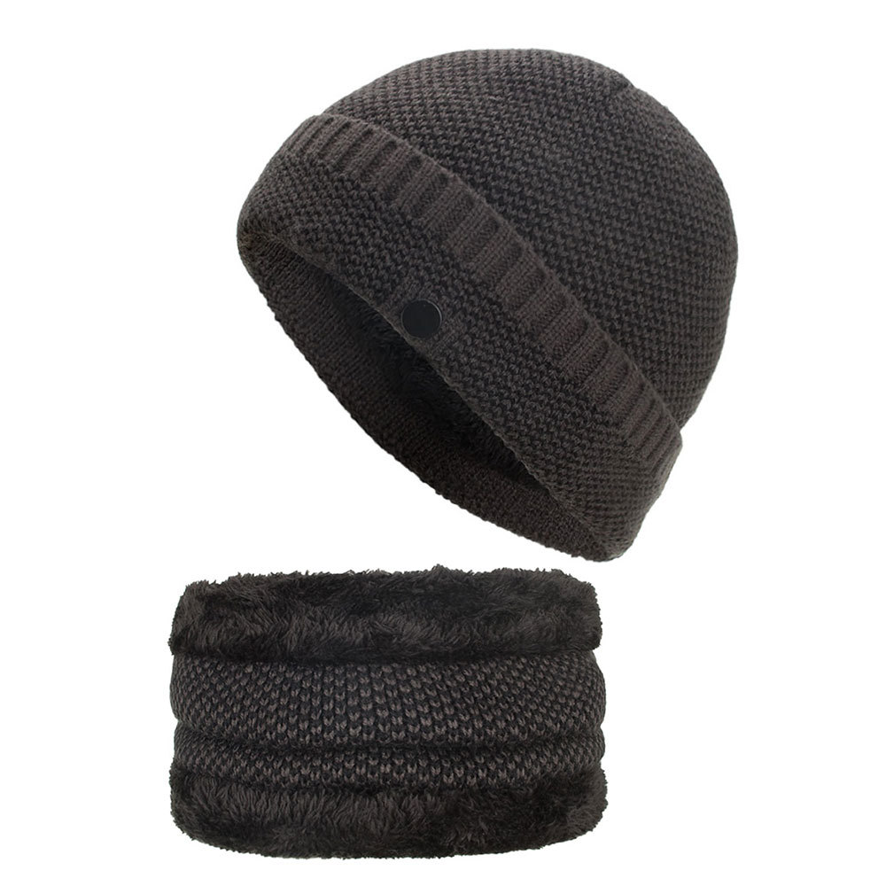 

Handmade Men Winter Keep Warm Thicken Hats Neckerchief Cool Design Caps for Gift, Navy
