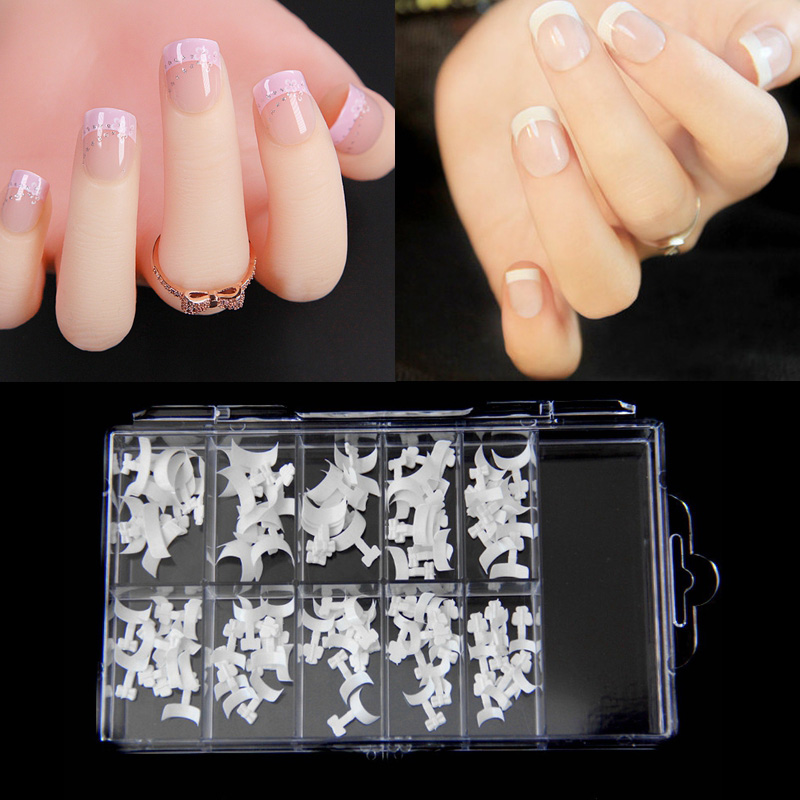 

Dropshipping 1 Set Artificial Fake Nail Tips Natural DIY False Nail Art White Manicure Accessories SMJ, 100 pcs
