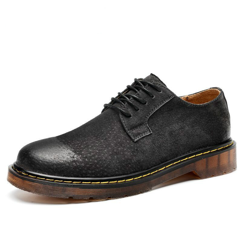 

Big Size Oxfords Casual shoes Men Flats Quality Suede Men Loafers Shoes Genuine Leather Shoes, Brown