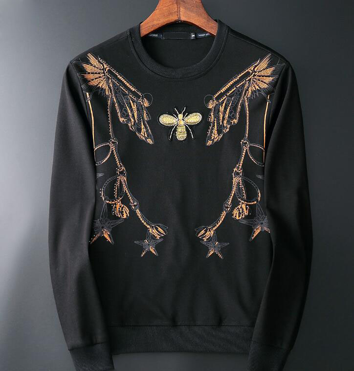 

Hot Designer Hoodie Sweatshirt Men Women Cotton Sweater Hoodie Fashion Long Sleeve Black Bee Print Pullover Hoodies Streetwear Sweatshirt