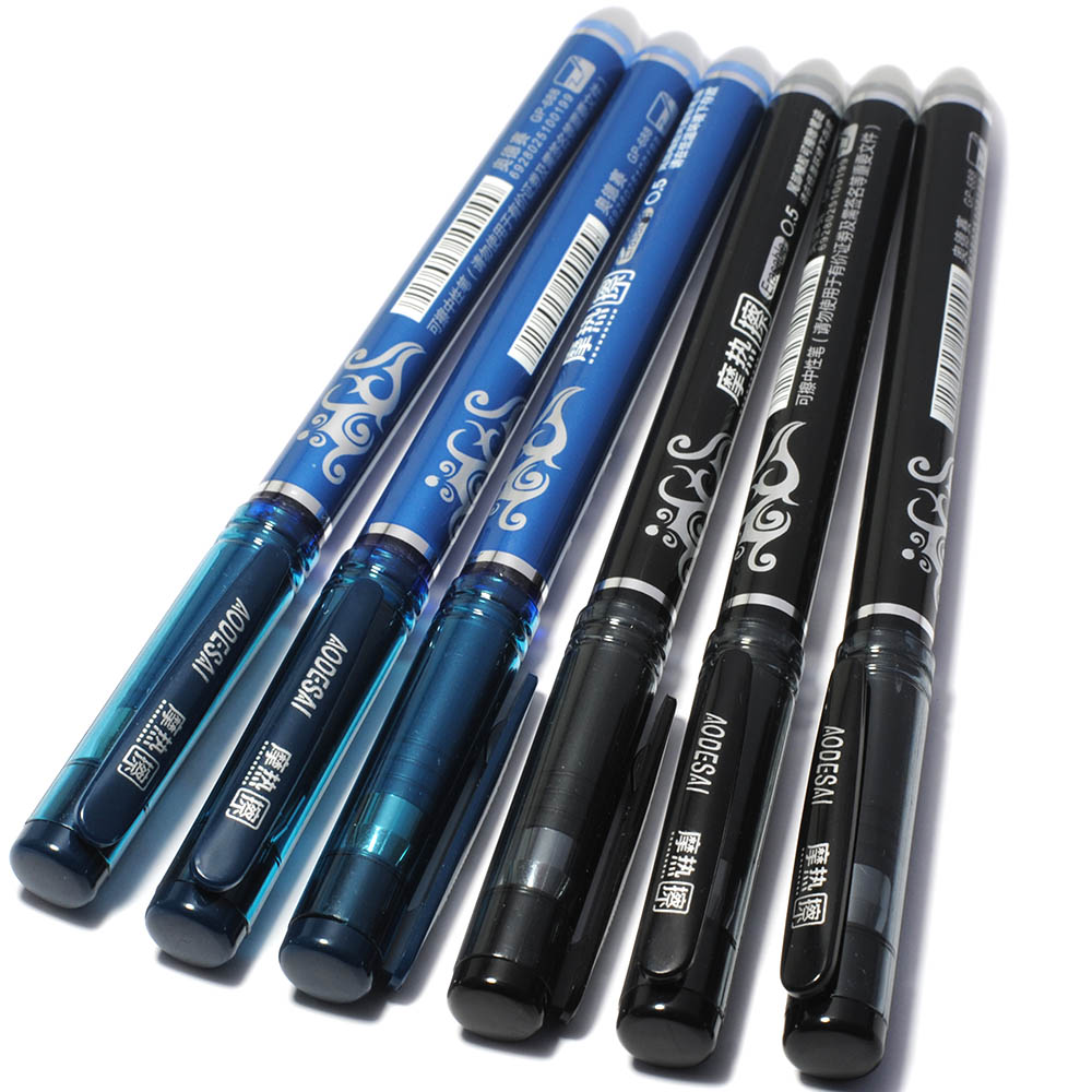 

VITNAT 3pieces/lot Office School Stationery Erasable Pen Refill 0.5mm Black / Blue Ink Gel Pen for Kid Children Student
