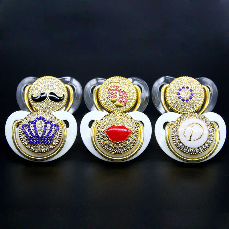 Acheter Pas Cher Luxe Bebe Sucette Gros Bling Bling Pacifier Avec Strass Bebe Orthodontiques Dummy Cristal Tetine Nipple Du 1 74 Fr Dhgate