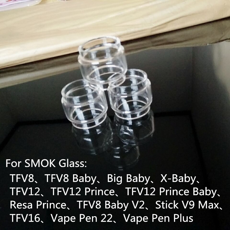 

Extended Bulb Pyrex Glass for SMOK TFV8 Big X Baby V2 TFV12 Prince Baby TFV16 Atomizer Stick V9 Max Vape Pen Kit Replacement Fat Glass Tube