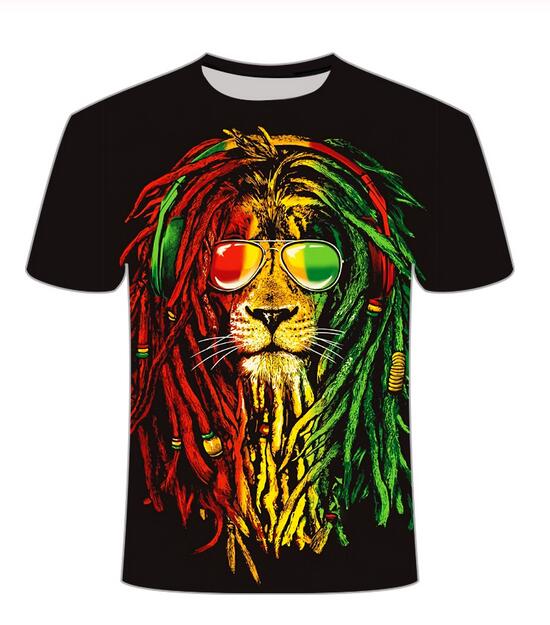 

Newest Fashion Mens/Womans Wearing glasses lion Summer Style Tees 3D Print Casual T-Shirt Tops Plus Size BB0173, As shown