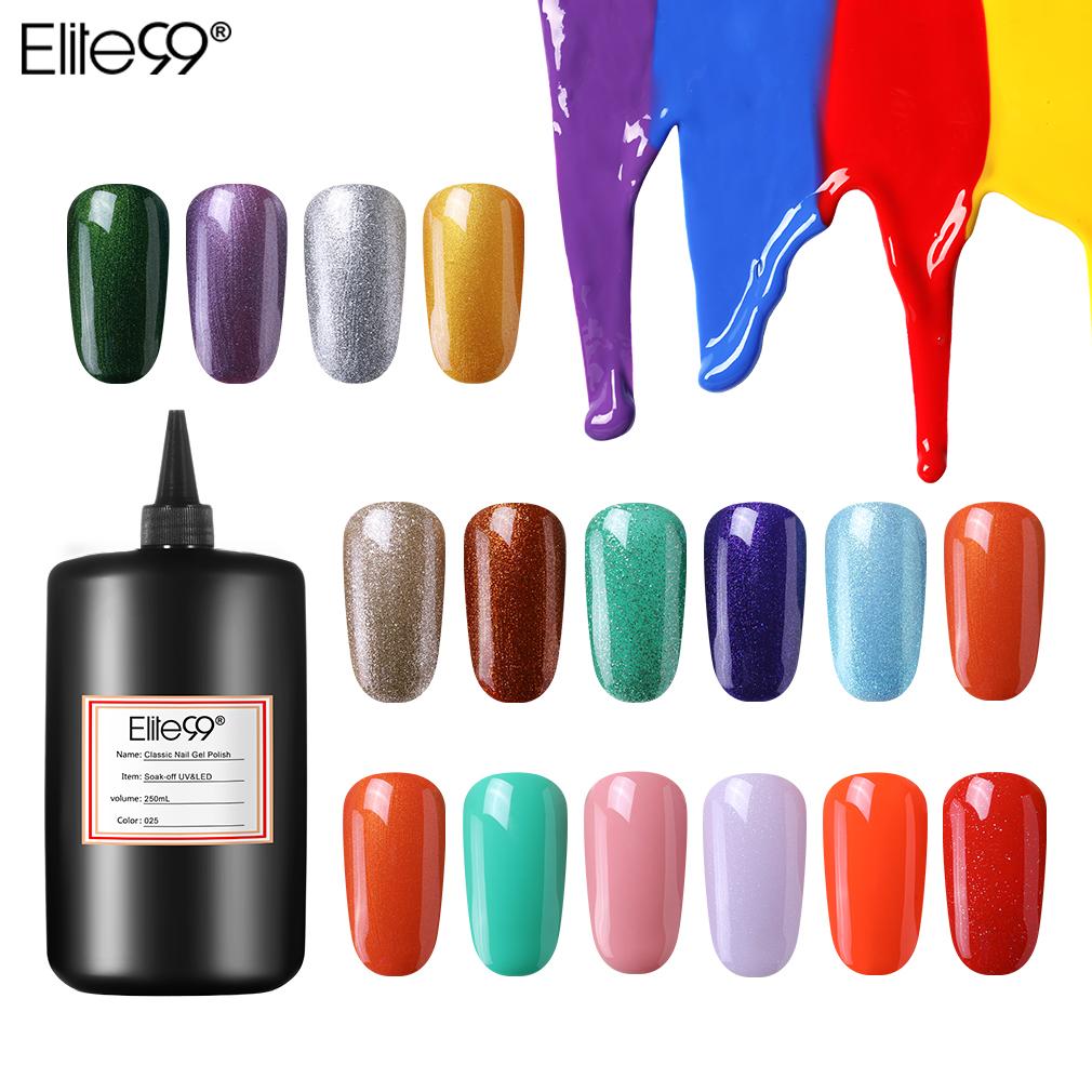 

Elite99 298 Pure Colors 250ML Classic Nail Gel Polish Soak Off UV & LED Hybrid Manicure Semi Permanent Top Base Coat, Cleaning top coat
