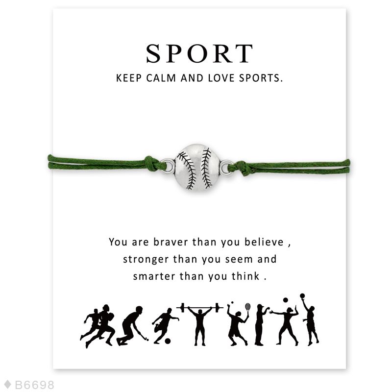 

Unisex Friendship Statement Sports Make A Silver Tennis Basketball Baseball Bracelets For Women
