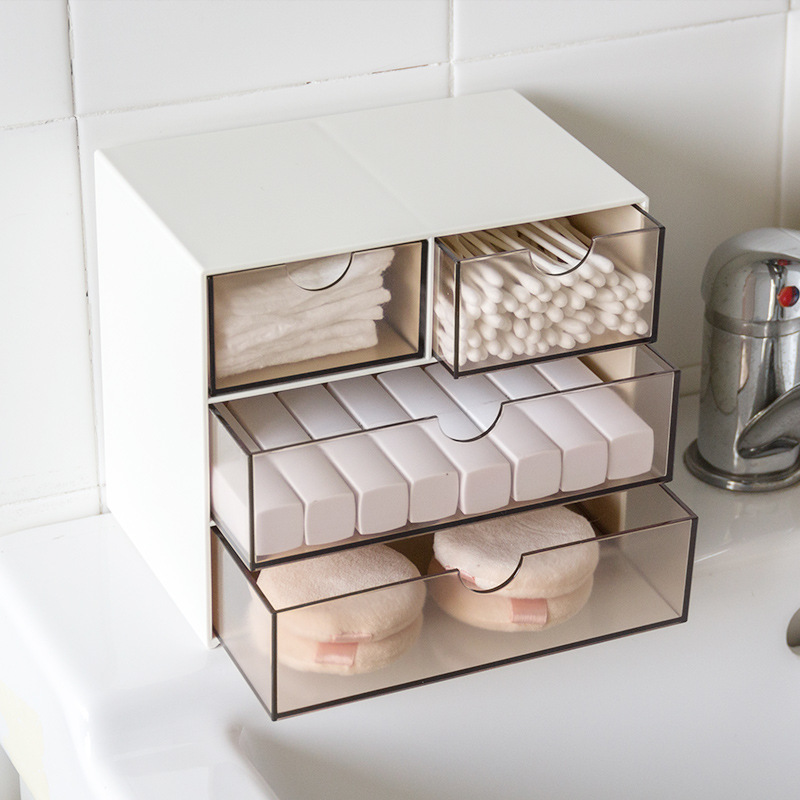 

Plastic Makeup Organizer Jewelry Box Cosmetic Organizer Makeup Box Lipstick A Three-story Storage Nail Polish