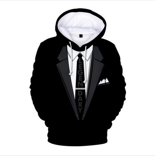 

New Fashion Hoodies Tuxedo 3D Print Men Women Sport Sweatshirt Designer Hoodie Pullover Long Sleeve Streetwear LMS0123, As shown