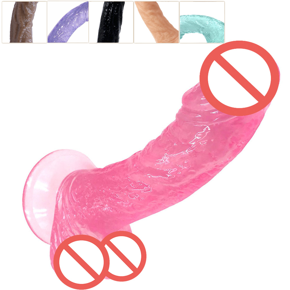 

6.1 Inches Realistic Dildo With Super Sucker Base vaginal anal G spot stimulation pleasure penis Sex Toy For Woman