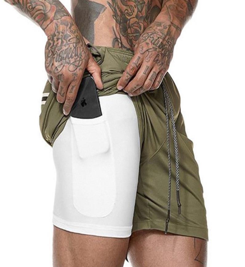 MS 2019 quick dry shorts blouse sports short pant Men's double-layer quick-drying shorts mesh five-pants fitness pants Free shipping DF-DK03
