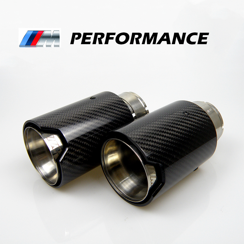 

Car Styling M Label Performance Car Carbon Fiber Exhaust End Muffler Tips Pipes For BMW Carbon Exhaust Tip