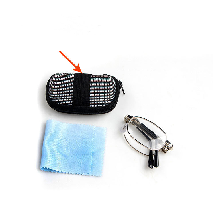 

Unisex Foldable Folding Reading Glasses Easy Small Carrying Case Men Women Metal glass frame telephoto glasses presbyopic glasses TR206