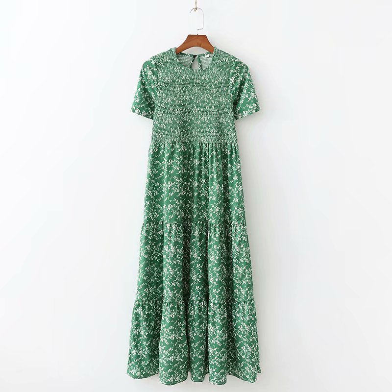 

Fashion Cotton Loose Vestido Women Dress Xd58-2040 European And American Fashion Flower Printed Dresses, See chart