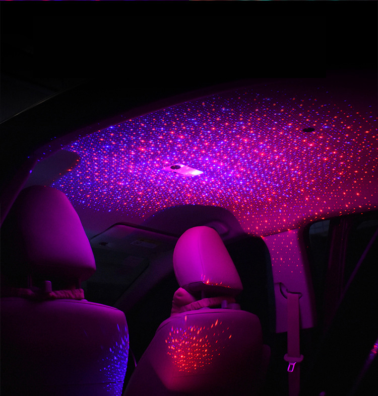 

Romantic Ambient atmosphere armrest box light Car roof ceiling star light Twinkle Effect Neon glow laser lamp with retail box free shipping