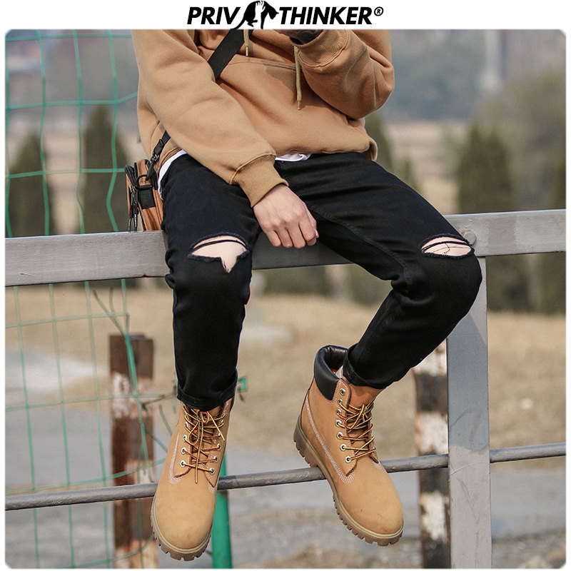 

Men Black Casual Solid Slim Jeans Pants 2020 Mens Hip Hop Streetwear Hole Denim Pants Male Fashion Bottoms Jeans, Tx68posanjiao