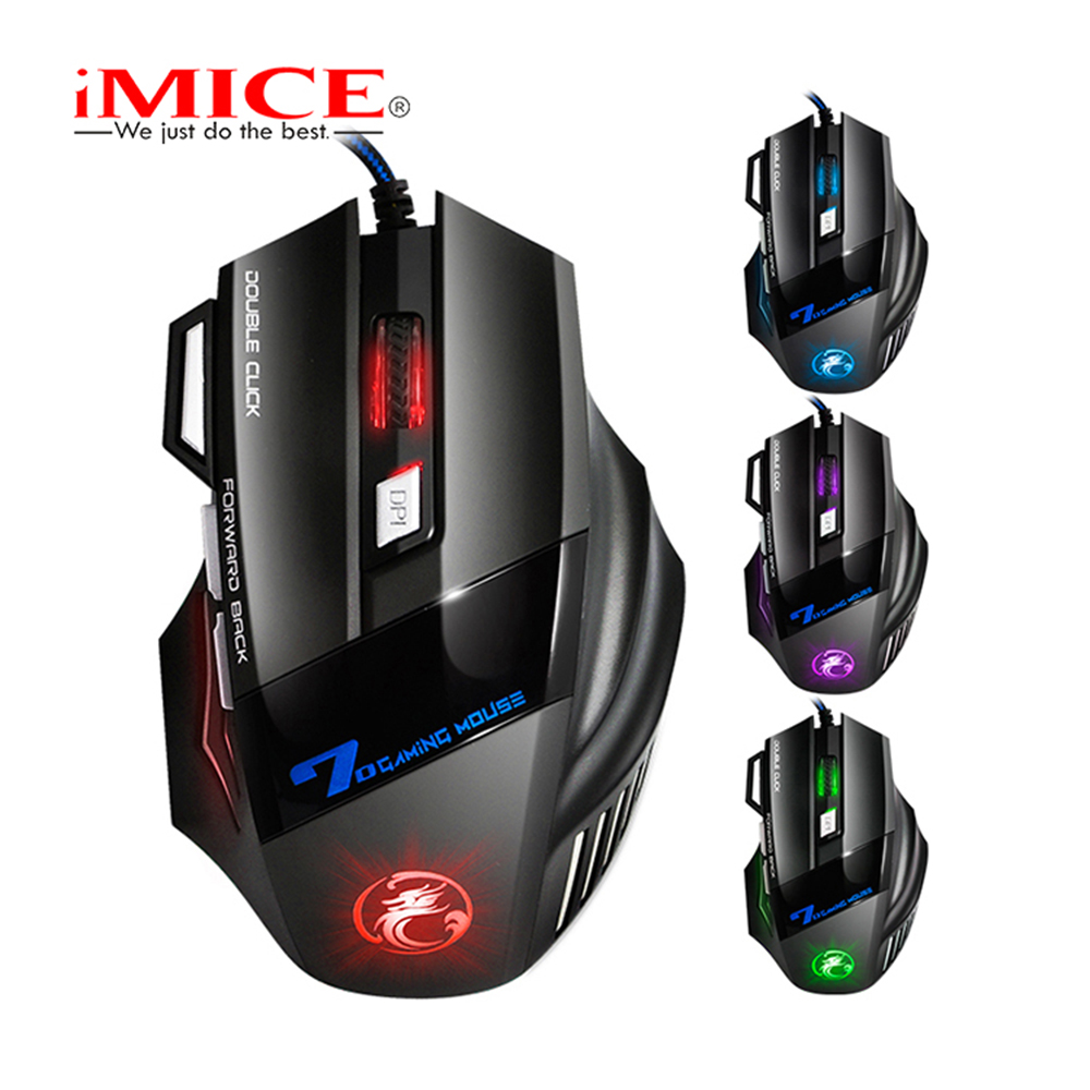 

iMice X7 Professional Wired Gaming Mouse 7 Button 5500 DPI LED Optical USB Computer Mouse Gamer Mice X7