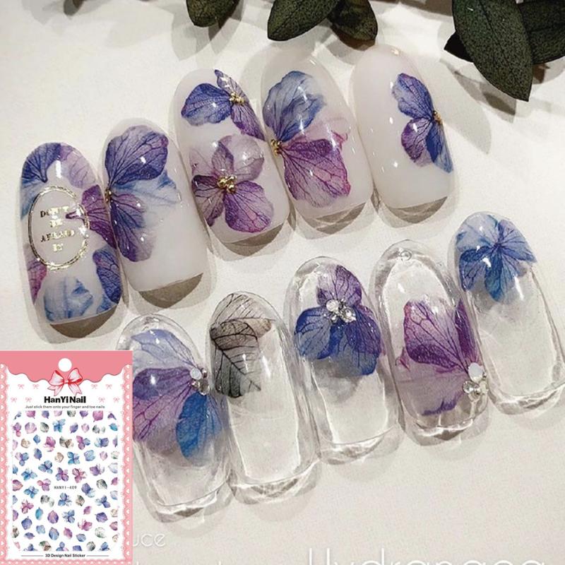 

ZD-3649-3655 FLOWER lavender 3d nail art stickers decal template diy nail tool decorations, Ca-271