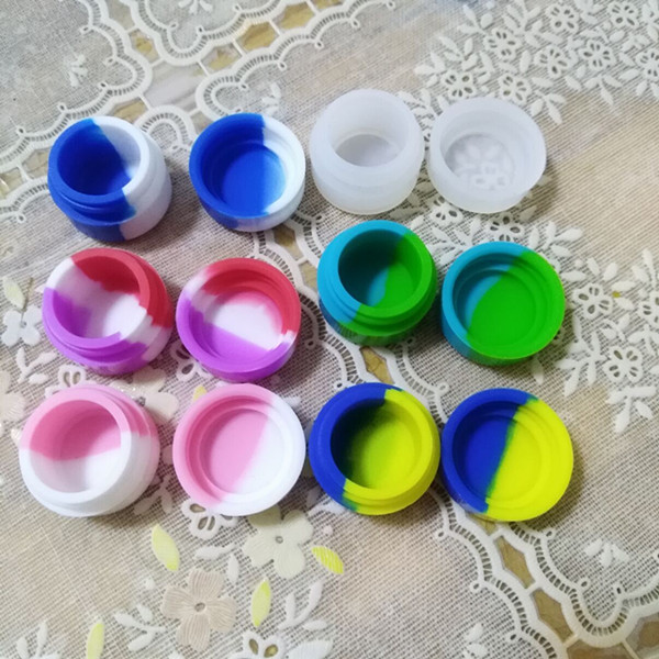 

2ML Round Silicone Container Jars Dabs wax containers dry herb FDA Silicone containers Box Vaporizer for concentrate wax oil Ball Containers