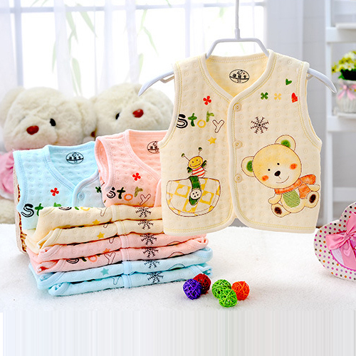 

autumn and winter children cotton vest infants children clothing baby Warm vest Waistcoat, Pink