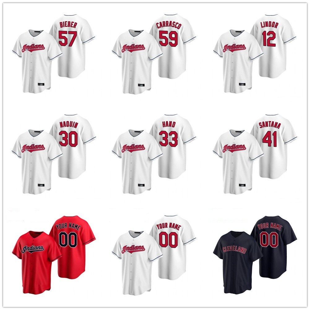 

2020 Jake Bauers Jersey Franmil Reyes Satchel Paige Ricky Vaughn Omar Vizquel Kenny Lofton Bob Feller Baseball Jerseys Custom Stitched, Colour 10