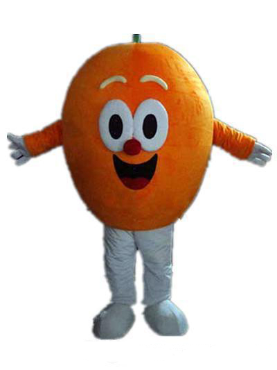

Orange mascot costume with big eyes for adult Christmas Halloween Funny Dress, As picture