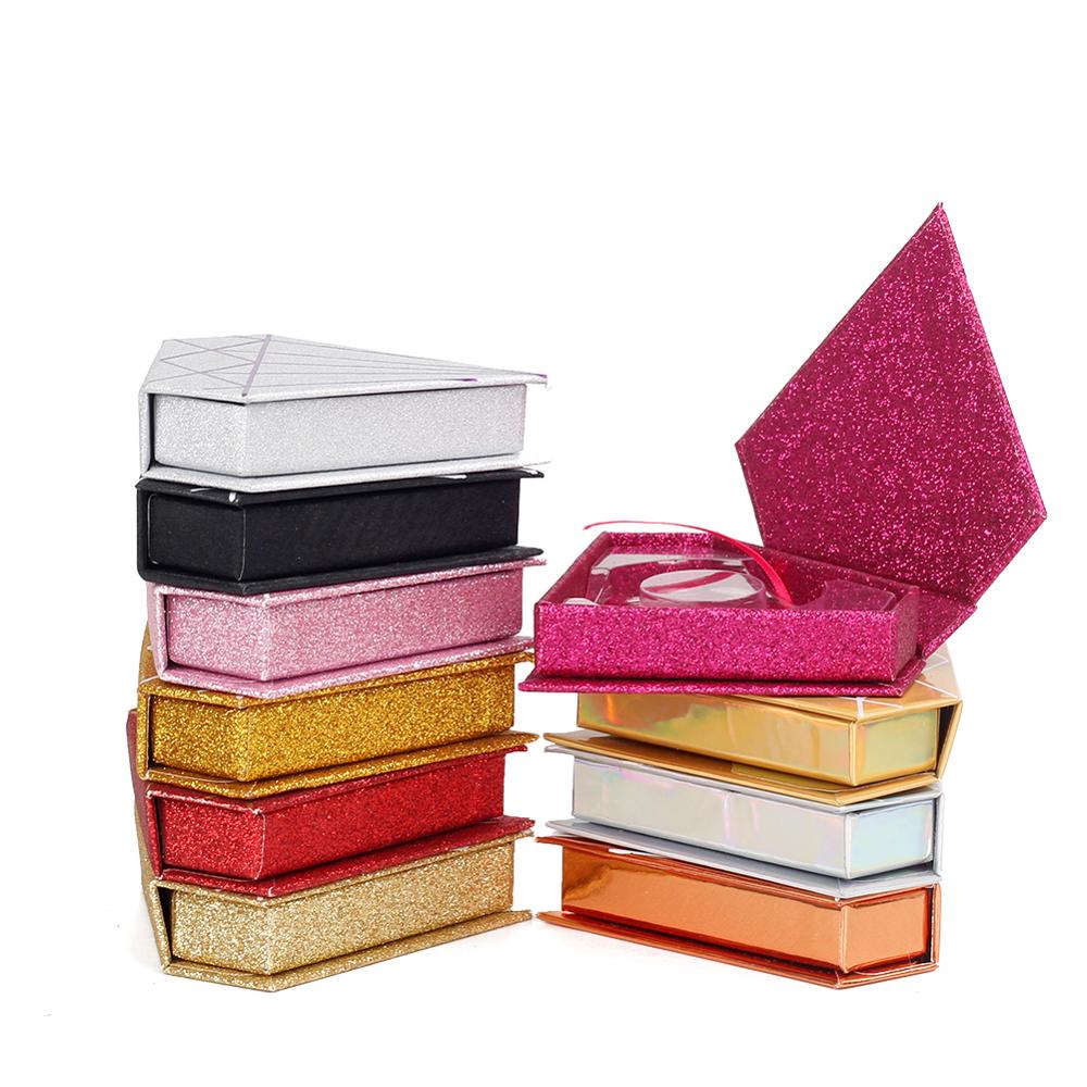 

wholesale false eyelashes packaging box fake 3d mink lashes boxes faux cils strip diamond magnetic case empty