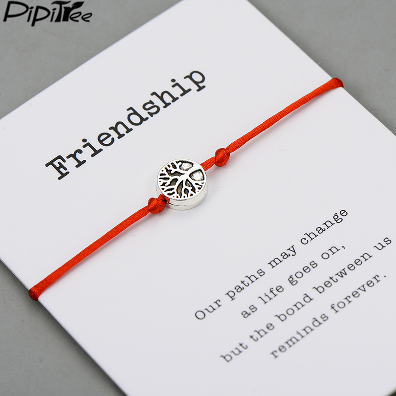 

Life Tree Charm Bracelets For Women Men Children Lucky Red String Friendship Bracelets Jewelry Gift Adjustable