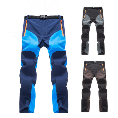 

2019 men's wear designer men's outdoor wear quick-dry pants color matching quick-dry pants running fishing riding pants spring/summer thin n, Green