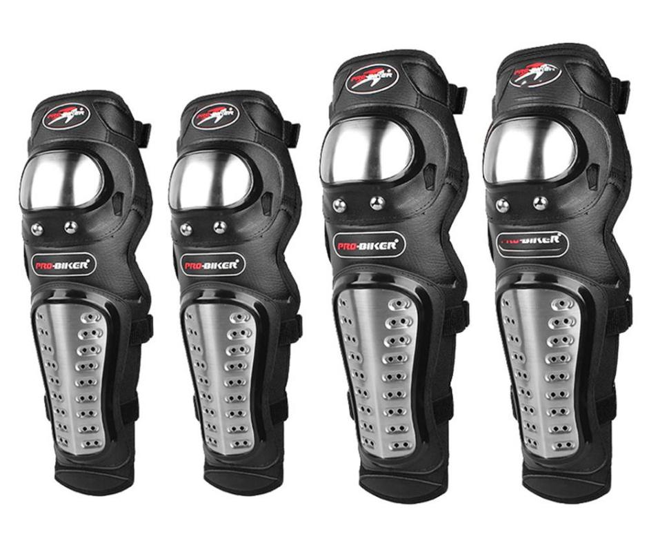 

4Pcs/set Motorcycle Protector Knee Pads Elbow Protector Stainless Steel Cross-country Protect Guards Lightweight