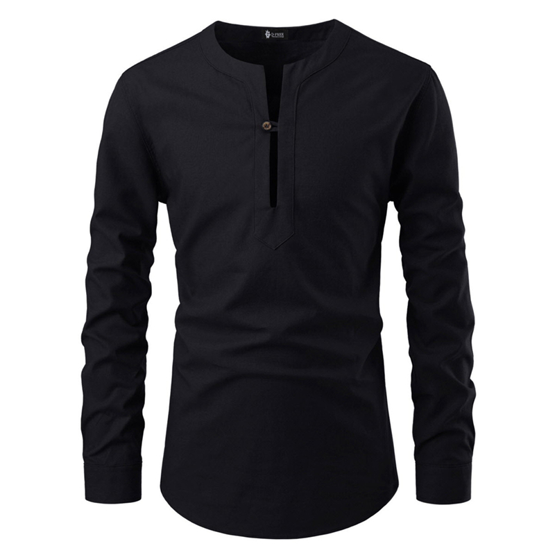 

Men' shirt summer new foreign trade fashion one buckle casual shirt male European size men' casual P024, Black
