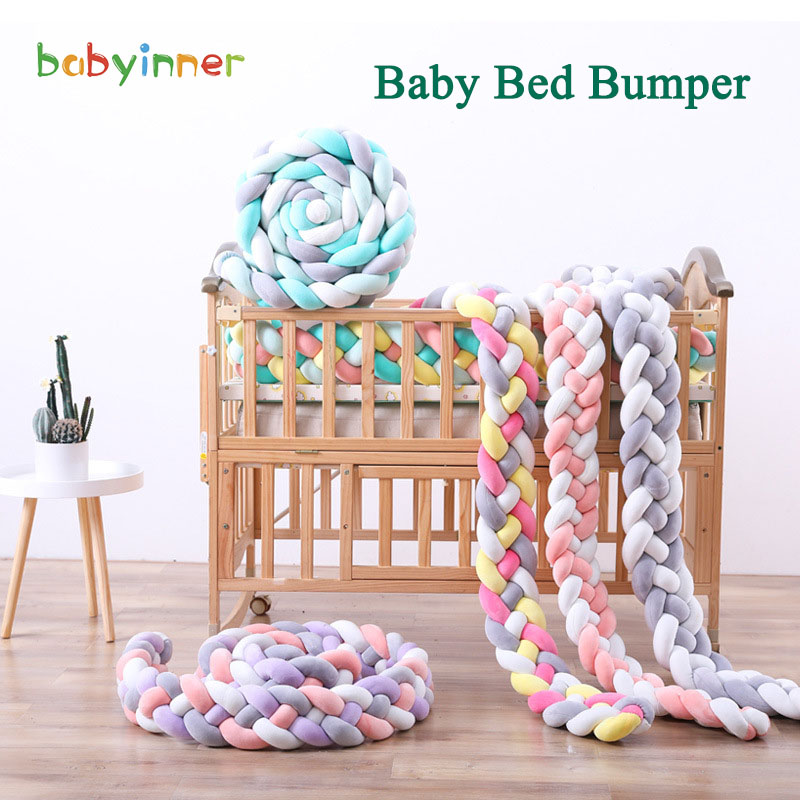 

Baby Inner Baby Bed Bumper 2-3m Cotton Crib Protector Cot Fence Knotted Bed Enclosure Bumper Fence Enclosure, Red