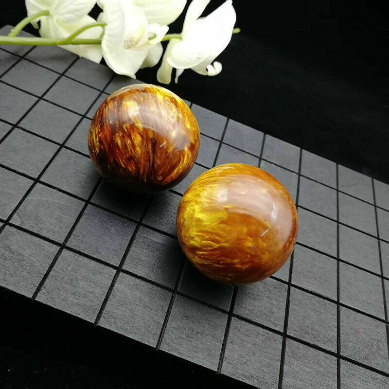 

10pcs Genuine Golden Black Coral Sea Willow cure the handball Ball 50MM