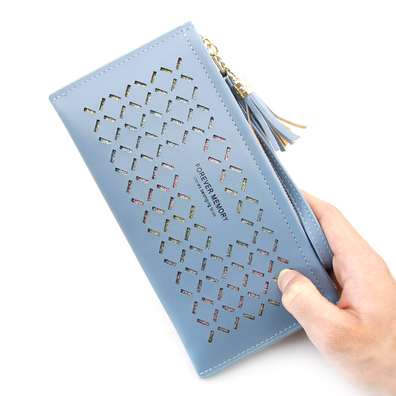 

New Ladies Wallet Women's Handbag Card Bags Change Long Zipper Bag Lattice Phone Bag Women Wallet