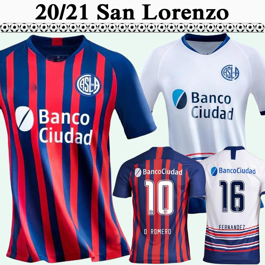 

20 21 ROMERO BLANDI PERUZZI San Lorenzo Home Bule Soccer Jerseys San Lorenzo Home Away Football Shirt J. RAMIREZ POBLETE Short Sleeve Unifor, 20 21 home no patch